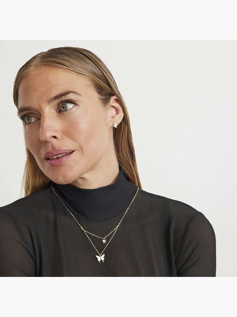 Collier Luxenter en argent 925 avec finition et plaqué or 18k - Ymi Doré/or - Kiabi