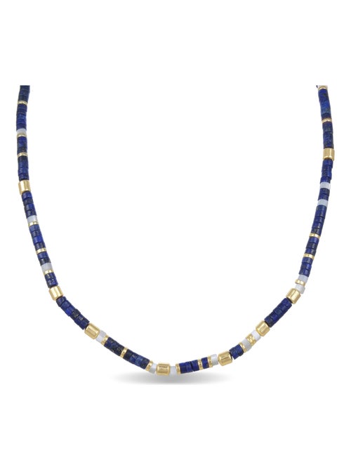 Collier Luxenter en argent 925 avec Lapislazuli naturel et plaqué or 18k - Ihun - Kiabi Collier Luxenter en argent 925 avec Lapislazuli naturel et plaqué or 18k - Ihun - Kiabi