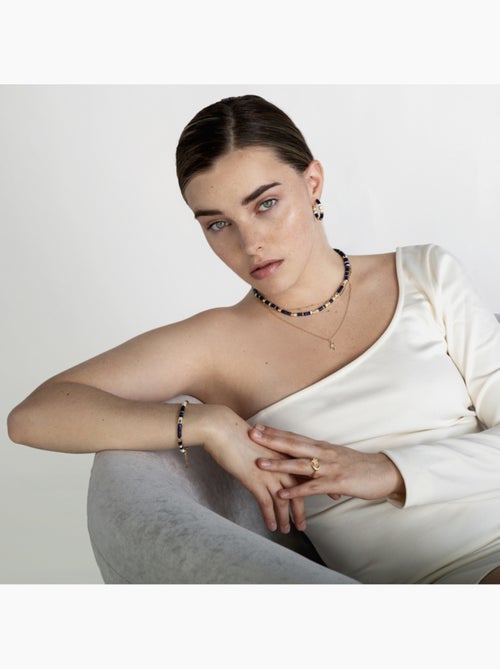 Collier Luxenter en argent 925 avec Lapislazuli naturel et plaqué or 18k - Ihun - Kiabi Collier Luxenter en argent 925 avec Lapislazuli naturel et plaqué or 18k - Ihun - Kiabi