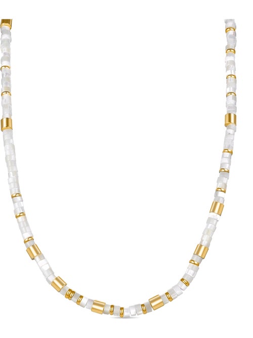 Collier Luxenter en argent 925 avec nacre blanche et plaqué or 18k - Wicoy - Kiabi Collier Luxenter en argent 925 avec nacre blanche et plaqué or 18k - Wicoy - Kiabi