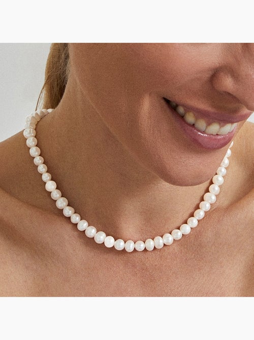 Collier Luxenter en argent 925 avec perle blanche et plaqué or 18k - Kipepeo - Kiabi Collier Luxenter en argent 925 avec perle blanche et plaqué or 18k - Kipepeo - Kiabi