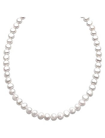 Collier Luxenter en argent 925 avec perle blanche finie en or jaune 18K - Kipepeo