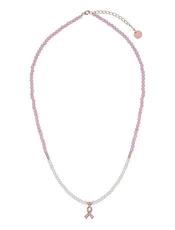 Collier Luxenter en argent 925 avec perle blanche plaquée or rose 18K - Kael