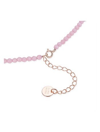 Collier Luxenter en argent 925 avec perle blanche plaquée or rose 18K - Kael