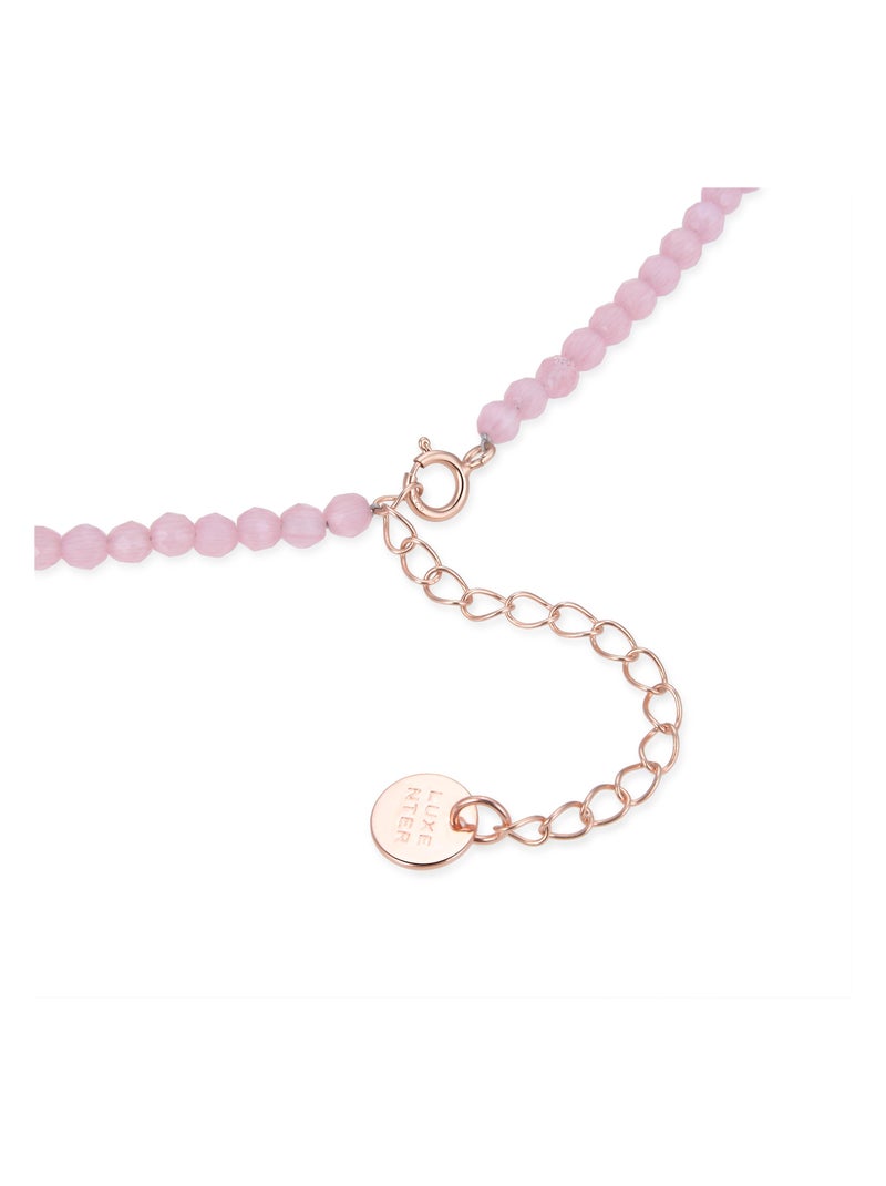 Collier Luxenter en argent 925 avec perle blanche plaquée or rose 18K - Kael Argent - Kiabi