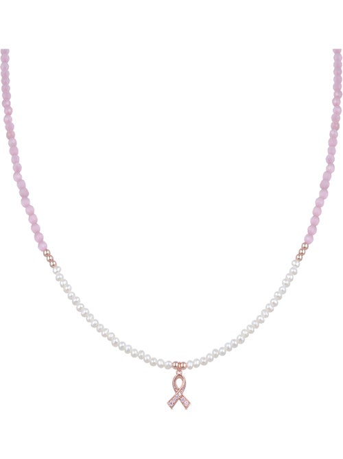 Collier Luxenter en argent 925 avec perle blanche plaquée or rose 18K - Kael - Kiabi Collier Luxenter en argent 925 avec perle blanche plaquée or rose 18K - Kael - Kiabi