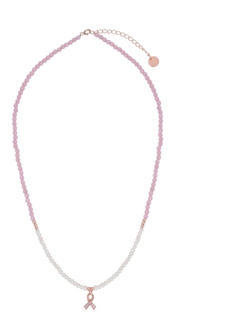 Collier Luxenter en argent 925 avec perle blanche plaquée or rose 18K - Kael - Kiabi Collier Luxenter en argent 925 avec perle blanche plaquée or rose 18K - Kael - Kiabi