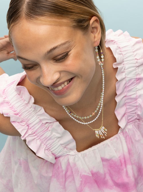 Collier Luxenter en argent 925 avec préhénite finie plaqué or jaune 18K - Rilxi - Kiabi