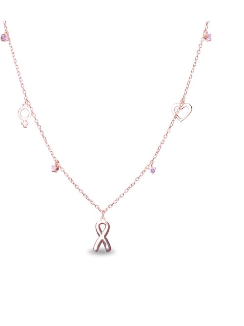 Collier Luxenter en argent 925 avec tourmaline rose Zirconia finition or rose 18K - Boucle - Kiabi Collier Luxenter en argent 925 avec tourmaline rose Zirconia finition or rose 18K - Boucle - Kiabi