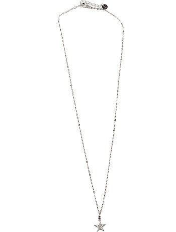 Collier Luxenter en argent 925 avec zircon brillant rhodié - Leilda