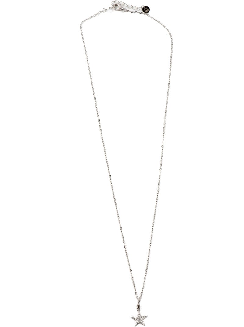 Collier Luxenter en argent 925 avec zircon brillant rhodié - Leilda Argent - Kiabi