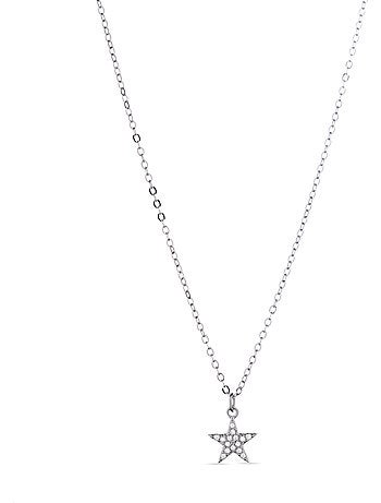 Collier Luxenter en argent 925 avec zircon brillant rhodié - Leilda