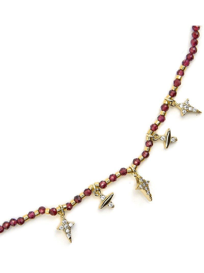 Collier Luxenter en argent 925 avec zircon plaqué or 18k - Paila Blanc - Kiabi