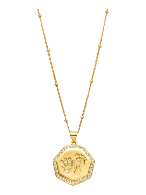 Collier Luxenter en argent 925 avec zircon plaqué or jaune 18K - Niasy - Kiabi