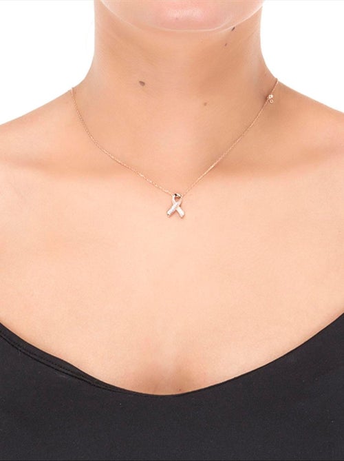 Collier Luxenter en argent 925 avec zircon rose et or rose 18k - Annleof - Kiabi Collier Luxenter en argent 925 avec zircon rose et or rose 18k - Annleof - Kiabi