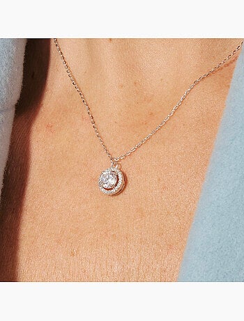 Collier Luxenter en argent 925 avec zirconium brillant plaqué rhodium - Gem Of Legend