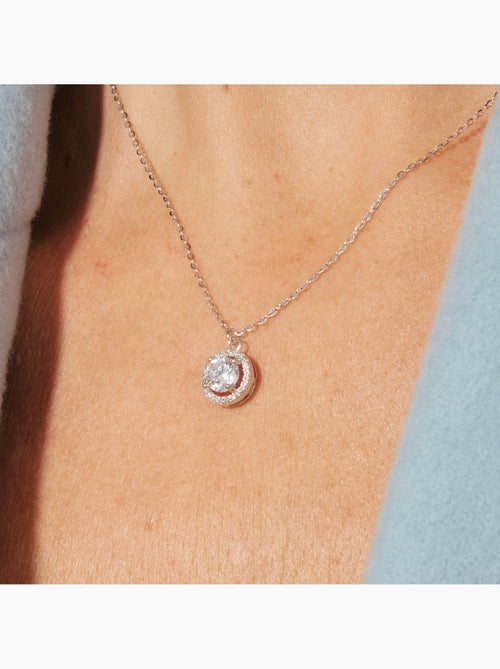 Collier Luxenter en argent 925 avec zirconium brillant plaqué rhodium - Gem Of Legend - Kiabi