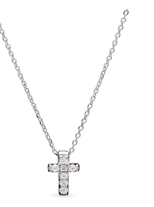 Collier Luxenter en argent 925 avec zirconium brillant plaqué rhodium - Sharra - Kiabi