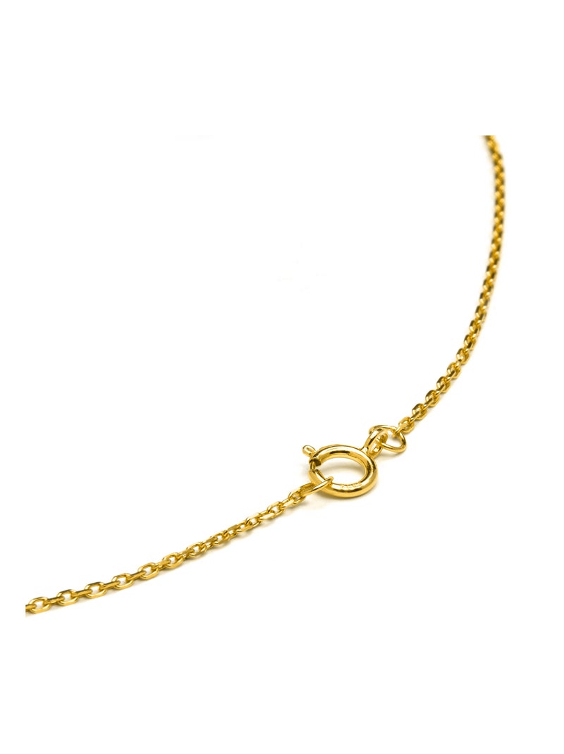 Collier Luxenter en argent 925 avec zircons multicolores finis et plaqué or 18k - Alphabet Multicolore - Kiabi