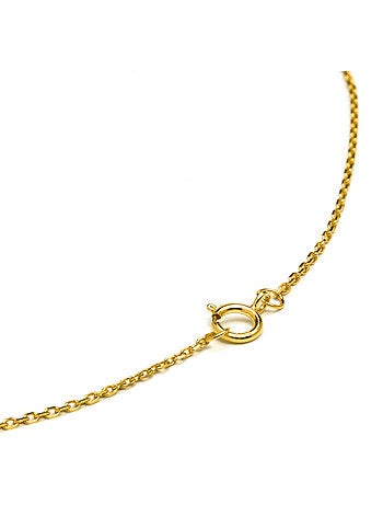 Collier Luxenter en argent 925 avec zircons multicolores finis plaqué or jaune 18K - Alphabet