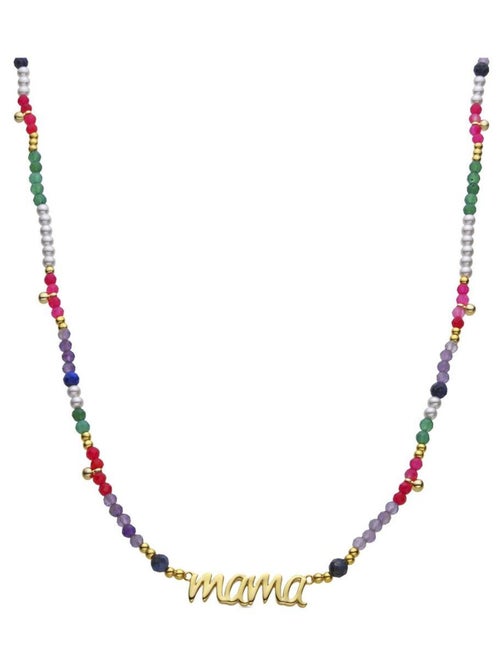 Collier Luxenter en argent 925 et cristal multicolore fini et plaqué or 18k - Mama - Kiabi Collier Luxenter en argent 925 et cristal multicolore fini et plaqué or 18k - Mama - Kiabi