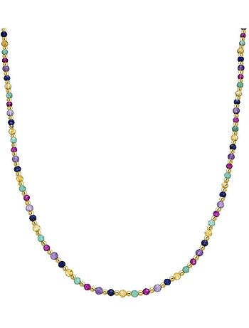 Collier Luxenter en argent 925 et cristaux multicolores finis et plaqué or 18k - Shedi