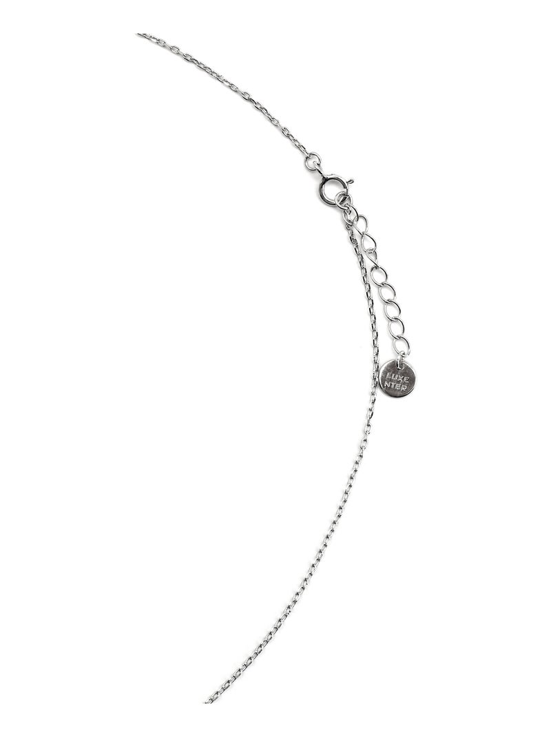 Collier Luxenter en argent 925 et laque noire rhodiée - Onves Noir - Kiabi