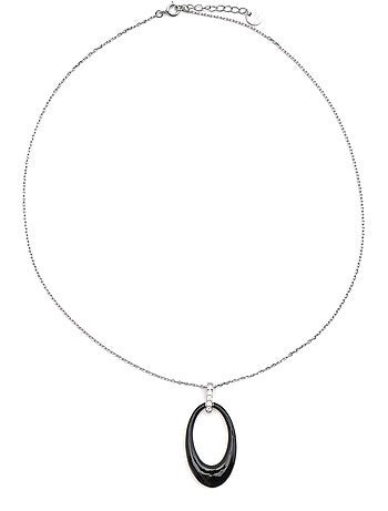 Collier Luxenter en argent 925 et laque noire rhodiée - Onves