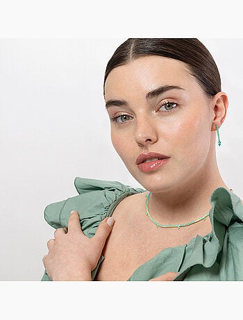 Collier Luxenter en argent 925 et Nano Turquoise fini et plaqué or 18k - Nejad