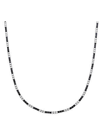 Collier Luxenter en Argent 925 et Onyx Zirconia rhodié - Tahu