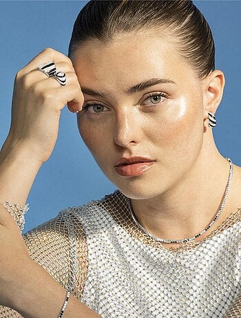 Collier Luxenter en Argent 925 et Onyx Zirconia rhodié - Tahu