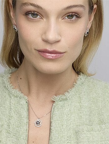 Collier Luxenter en Argent 925 et Onyx Zirconia rhodié - Tyve