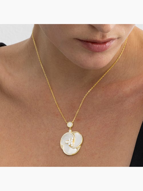 Collier Luxenter en argent 925 et or 18k en nacre blanche - Huawi - Kiabi Collier Luxenter en argent 925 et or 18k en nacre blanche - Huawi - Kiabi