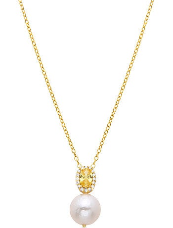 Collier Luxenter en argent 925 et Padparadscha fini et plaqué or 18k - Ihri