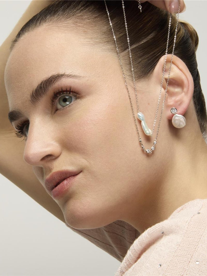 Collier Luxenter en argent 925 et perle blanche rhodiée - Danysda Blanc - Kiabi