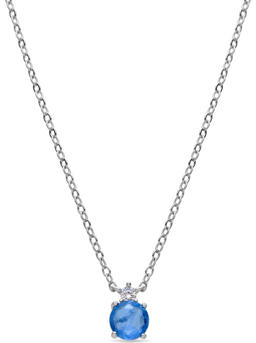 Collier Luxenter en argent 925 et quartz hydrothermal bleu clair rhodié - Akma - Kiabi Collier Luxenter en argent 925 et quartz hydrothermal bleu clair rhodié - Akma - Kiabi