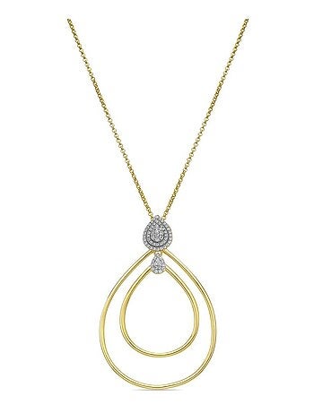 Collier Luxenter en argent 925 et zircon brillant finition or jaune 18k - Hyka