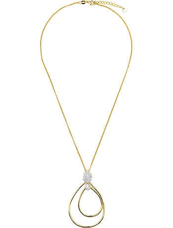 Collier Luxenter en argent 925 et zircon brillant finition or jaune 18k - Hyka