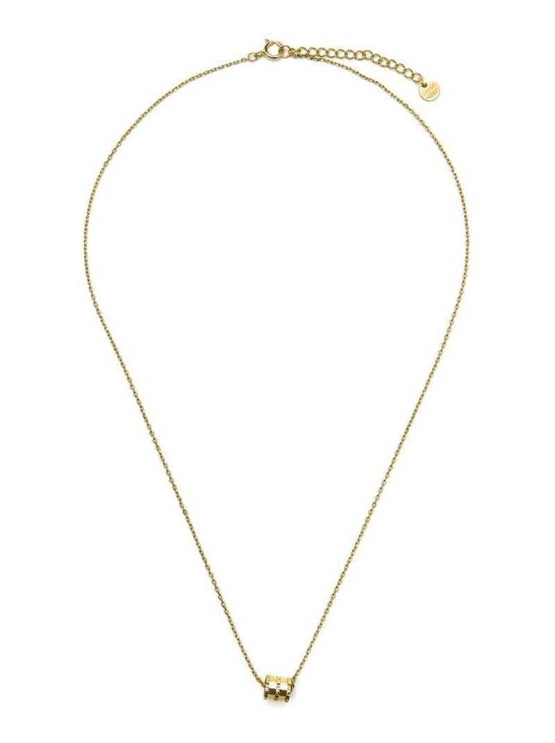 Collier Luxenter en argent 925 et zircone brillante plaqué or jaune 18 carats - Shanax Blanc - Kiabi