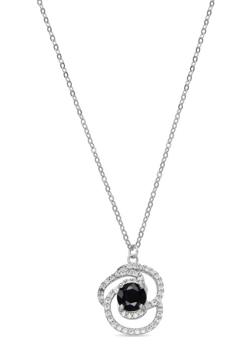 Collier Luxenter en argent 925 et zircone Onix finition rhodium - Tyve - Kiabi Collier Luxenter en argent 925 et zircone Onix finition rhodium - Tyve - Kiabi