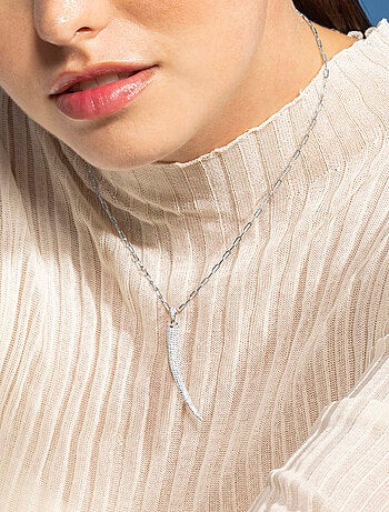 Collier Luxenter en argent 925 et zirconium brillant plaqué rhodium - Hudrid