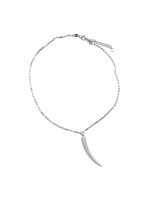 Collier Luxenter en argent 925 et zirconium brillant plaqué rhodium - Hudrid - Kiabi