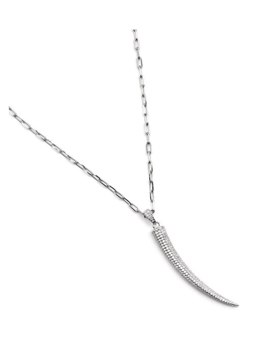 Collier Luxenter en argent 925 et zirconium brillant plaqué rhodium - Hudrid - Kiabi