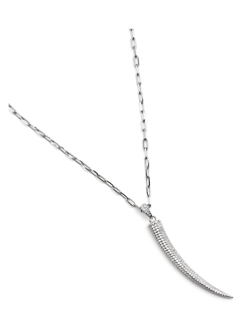 Pendentif Femme Plaqué Rhodium Argent 925 - Dimensions 16mm X 10mm - Neuf Avec étiquettes