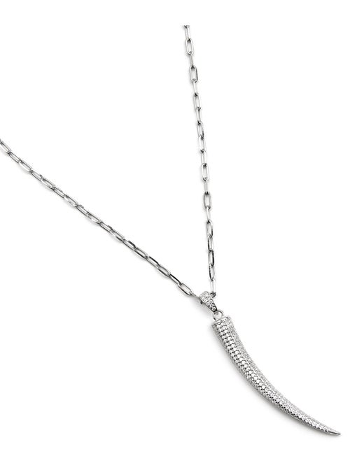 Collier Luxenter en argent 925 et zirconium brillant plaqué rhodium - Hudrid - Kiabi