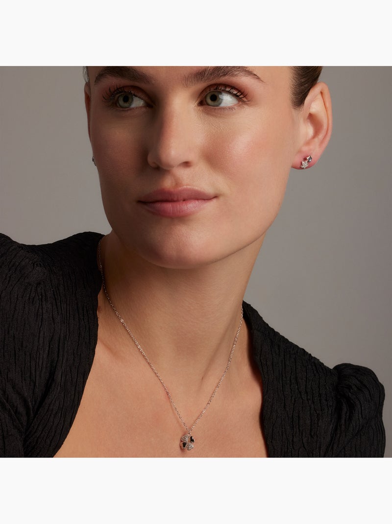 Collier Luxenter en argent 925 et zirconium brillant plaqué rhodium - Lumah Argent - Kiabi