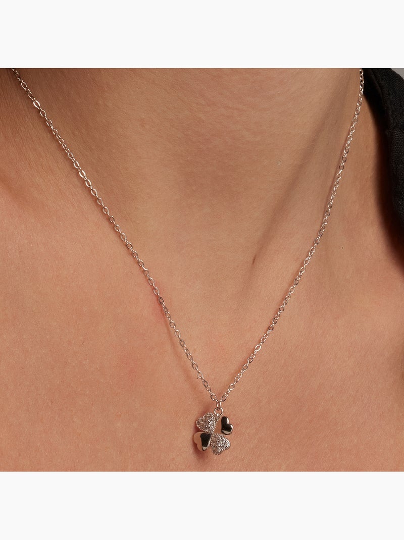 Collier Luxenter en argent 925 et zirconium brillant plaqué rhodium - Lumah Argent - Kiabi
