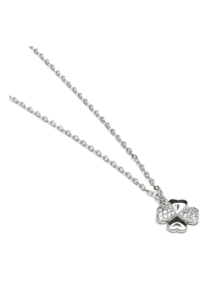 Collier Luxenter en argent 925 et zirconium brillant plaqué rhodium - Lumah Blanc - Kiabi