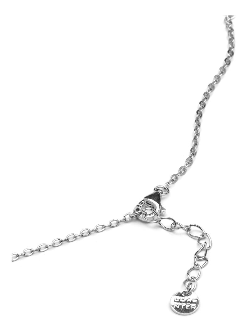 Collier Luxenter en argent 925 et zirconium brillant plaqué rhodium - Lumah Blanc - Kiabi