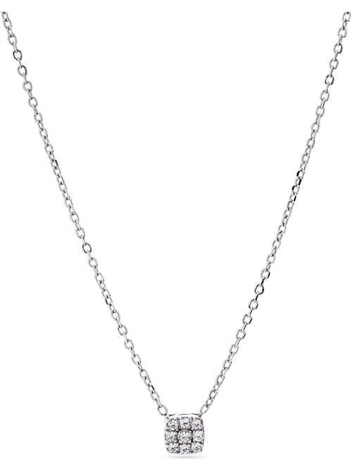 Collier Luxenter en argent 925 et zirconium brillant plaqué rhodium - Niea - Kiabi